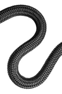 A close up of the rope on a white background